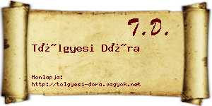 Tölgyesi Dóra névjegykártya